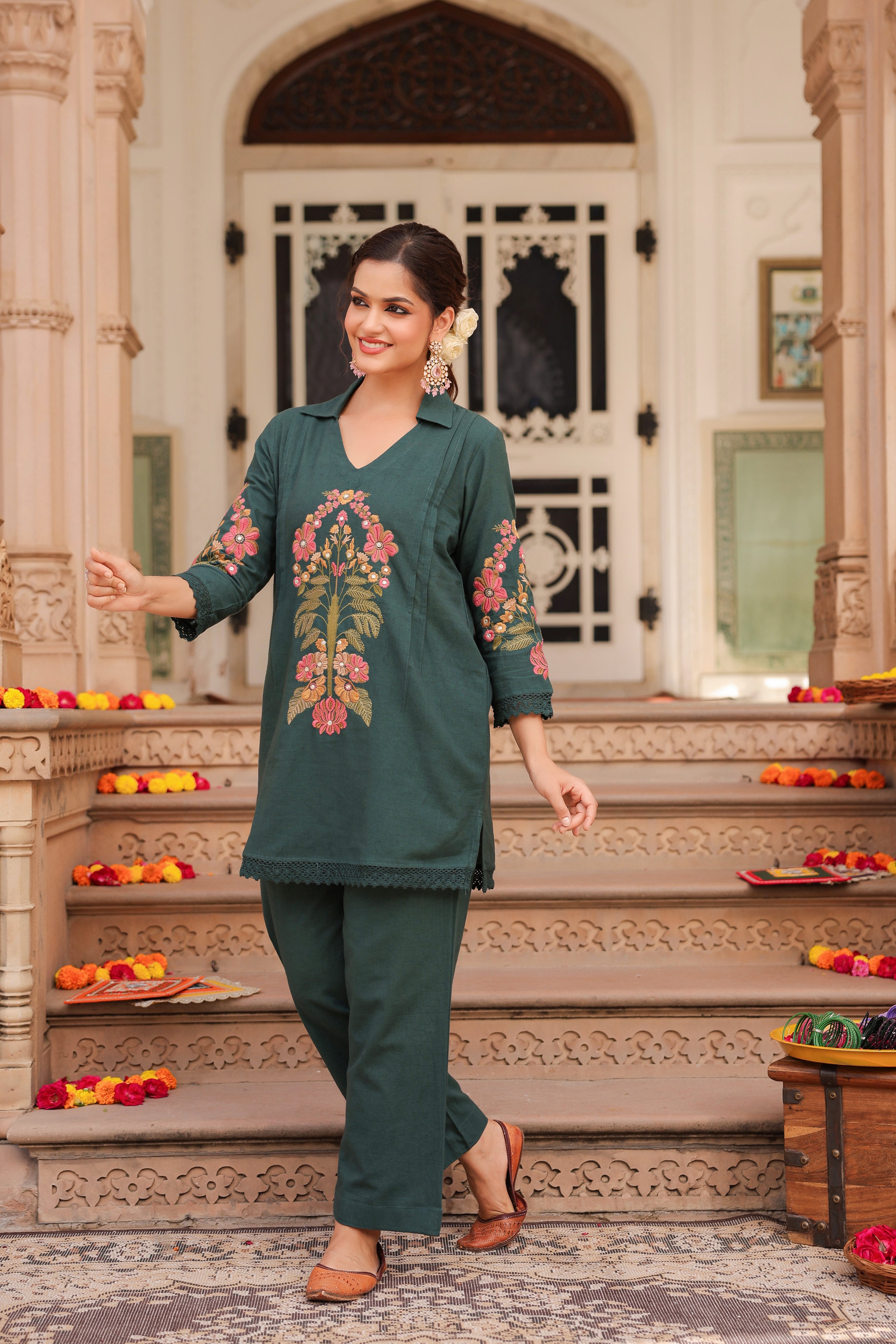 Women's Printed Tunic and Trouser Co-Ord Set