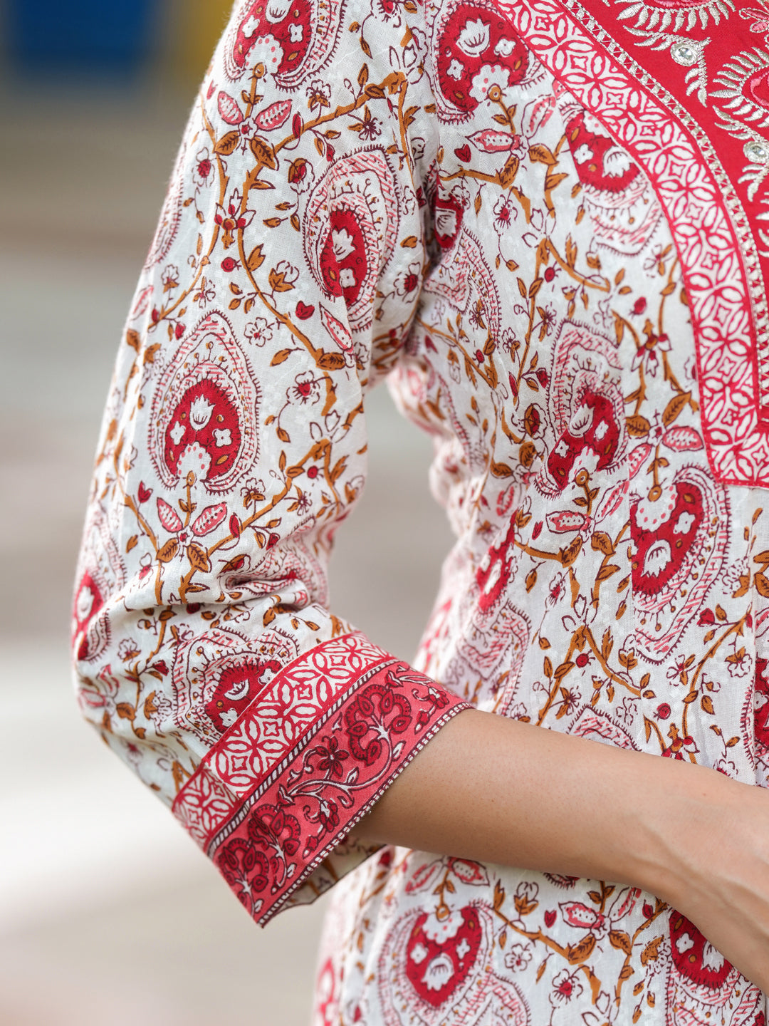 Women Ethnic Motifs Printed Pure Cotton Kurta with Trousers & Dupatta