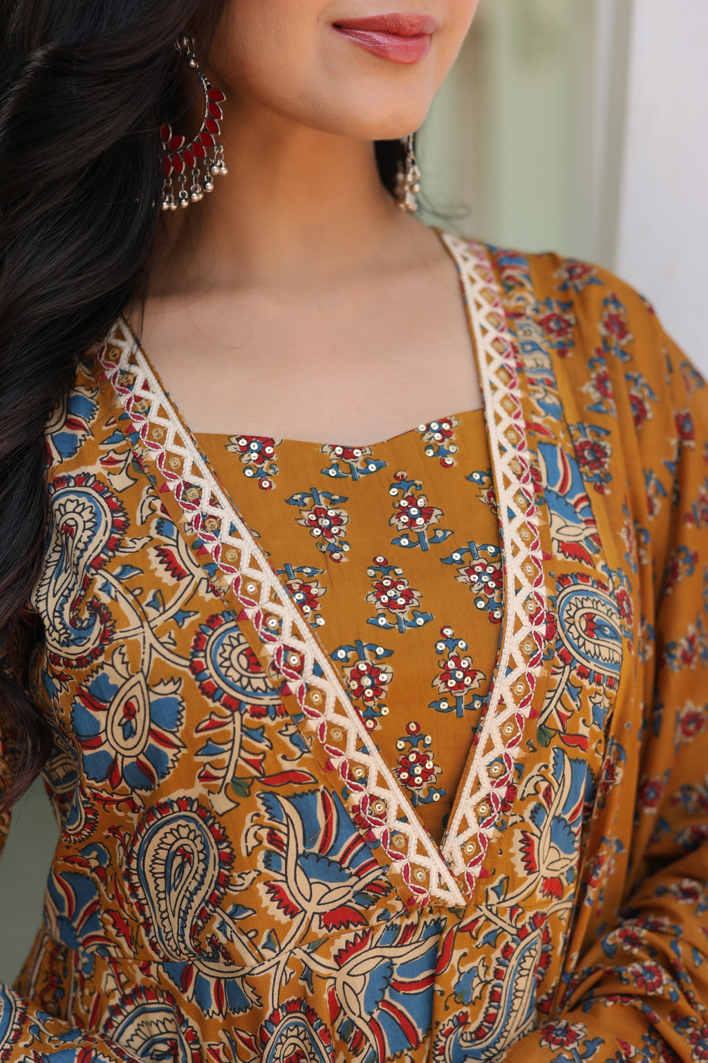 Women Ethnic Motifs Printed Pure Cotton Kurta With Trousers & Dupatta