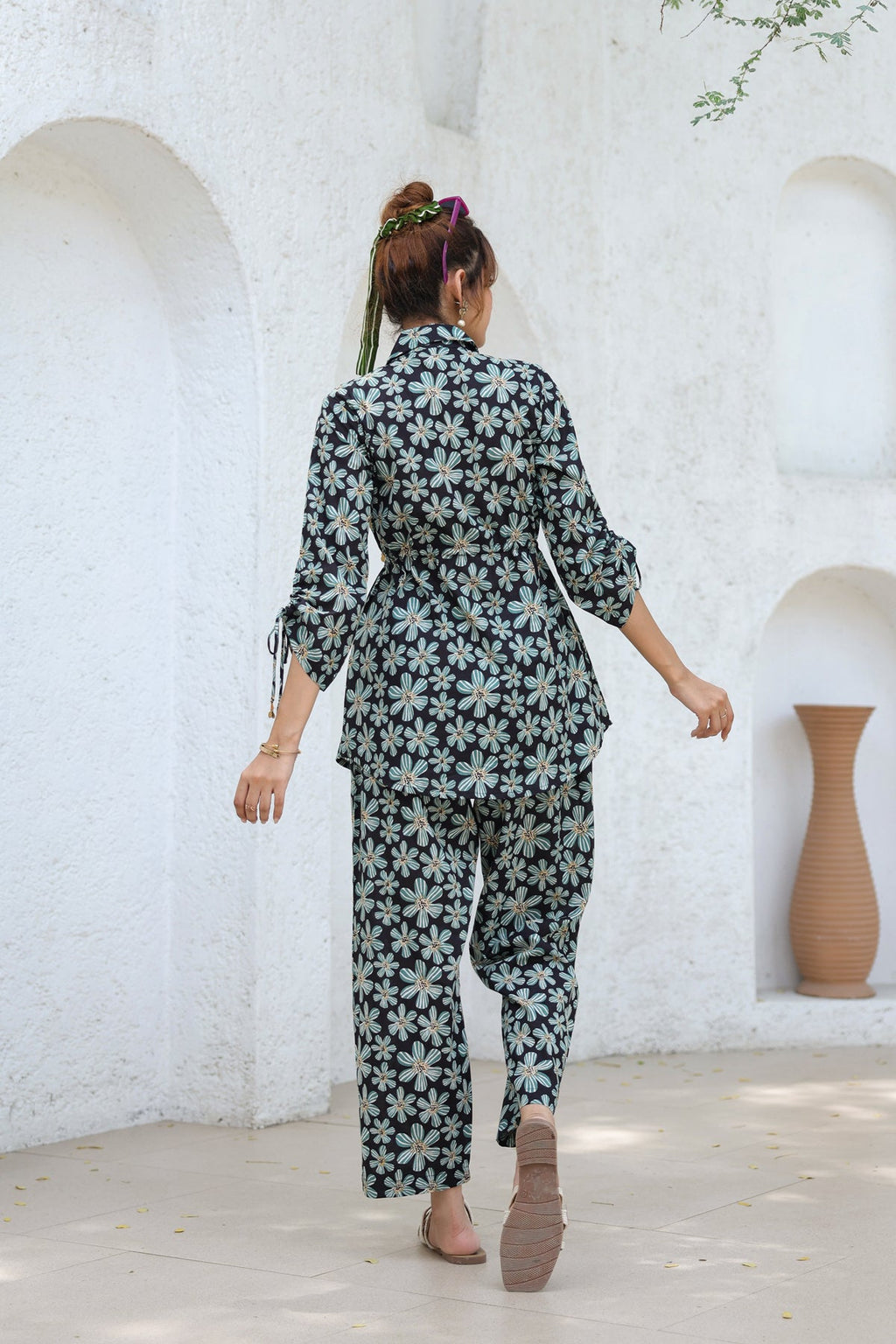 Printed Pure Cotton Tunic & Trousers