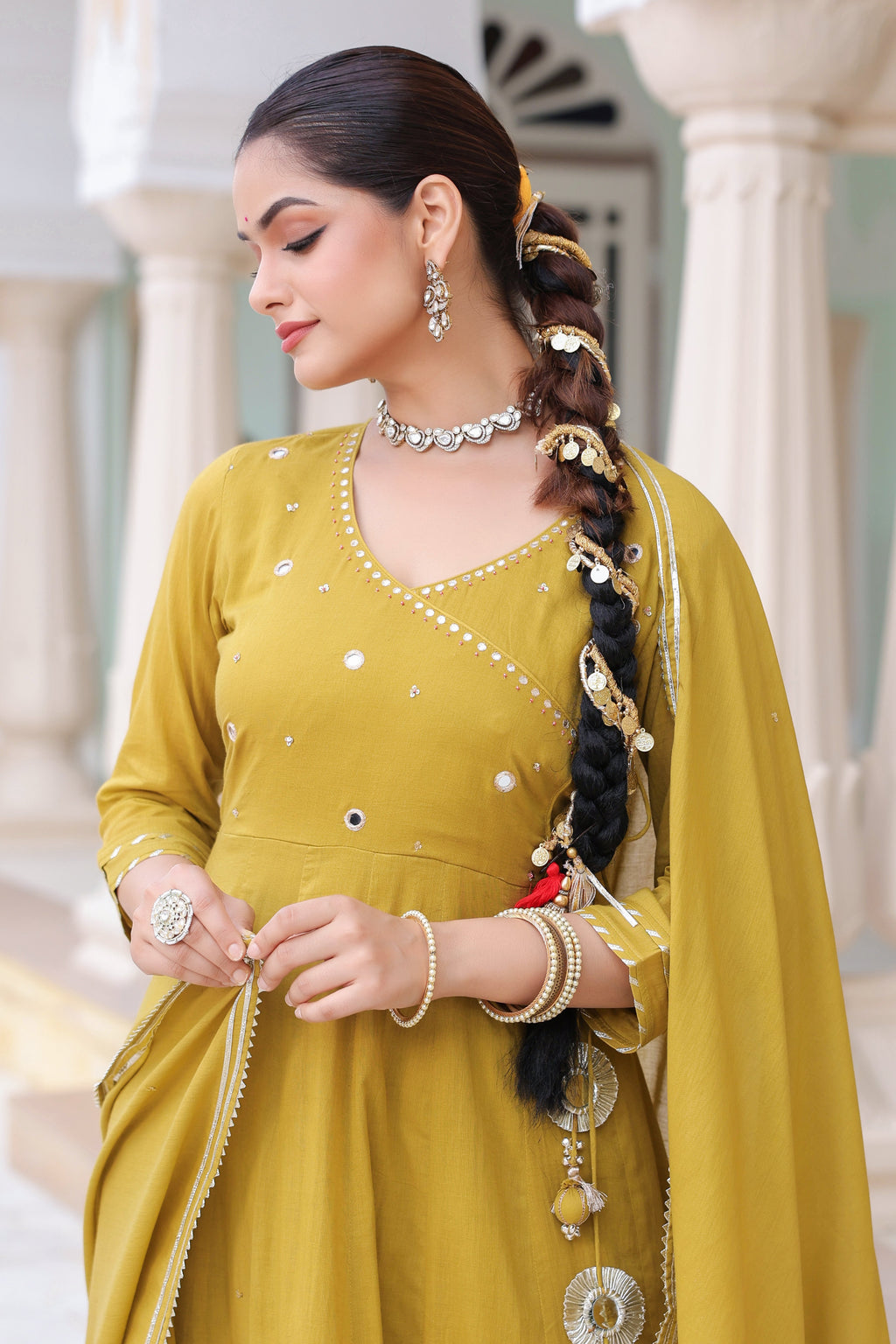 Women Floral Pure Cotton Kurta with Trousers & With Dupatta