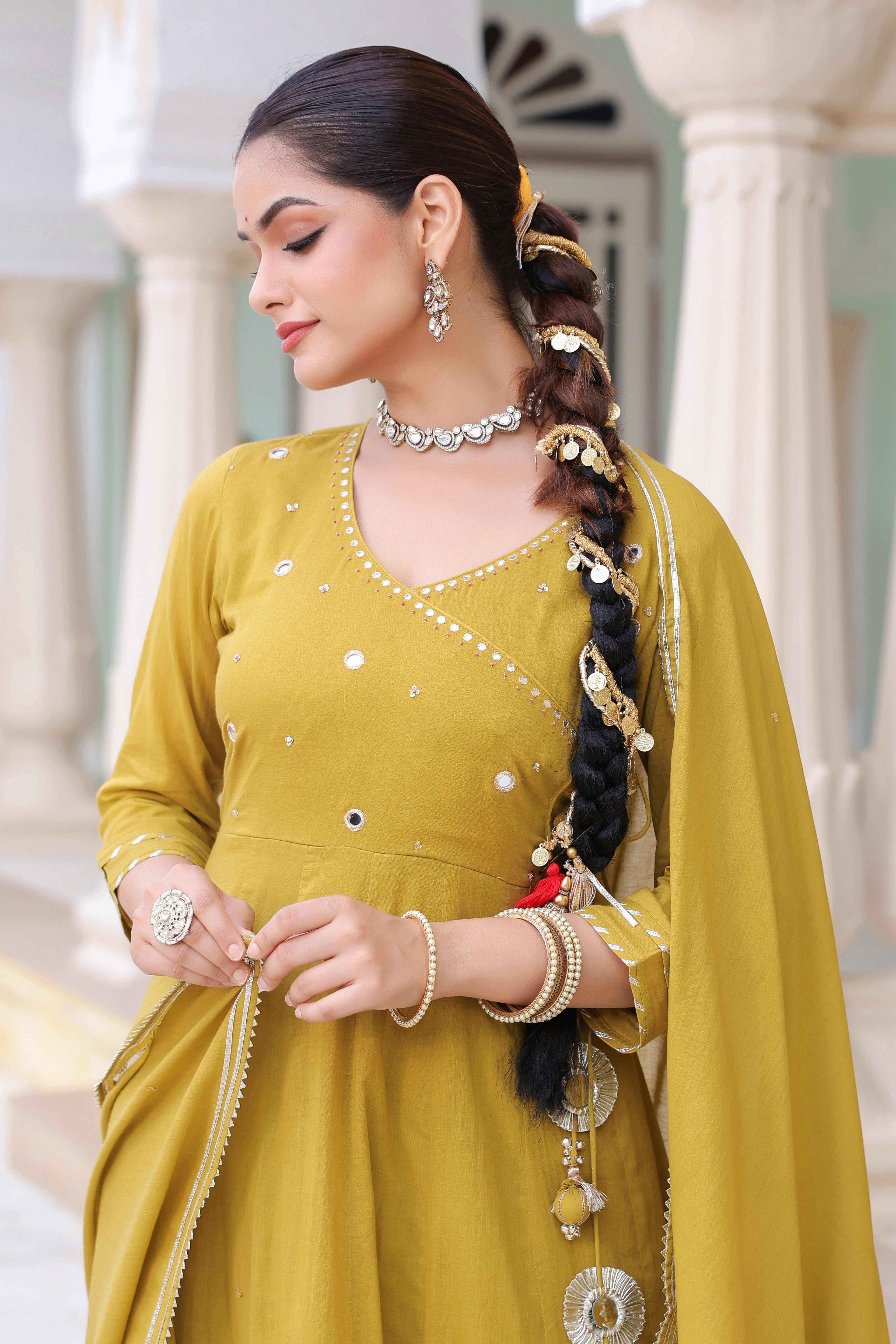Women Floral Pure Cotton Kurta with Trousers & With Dupatta