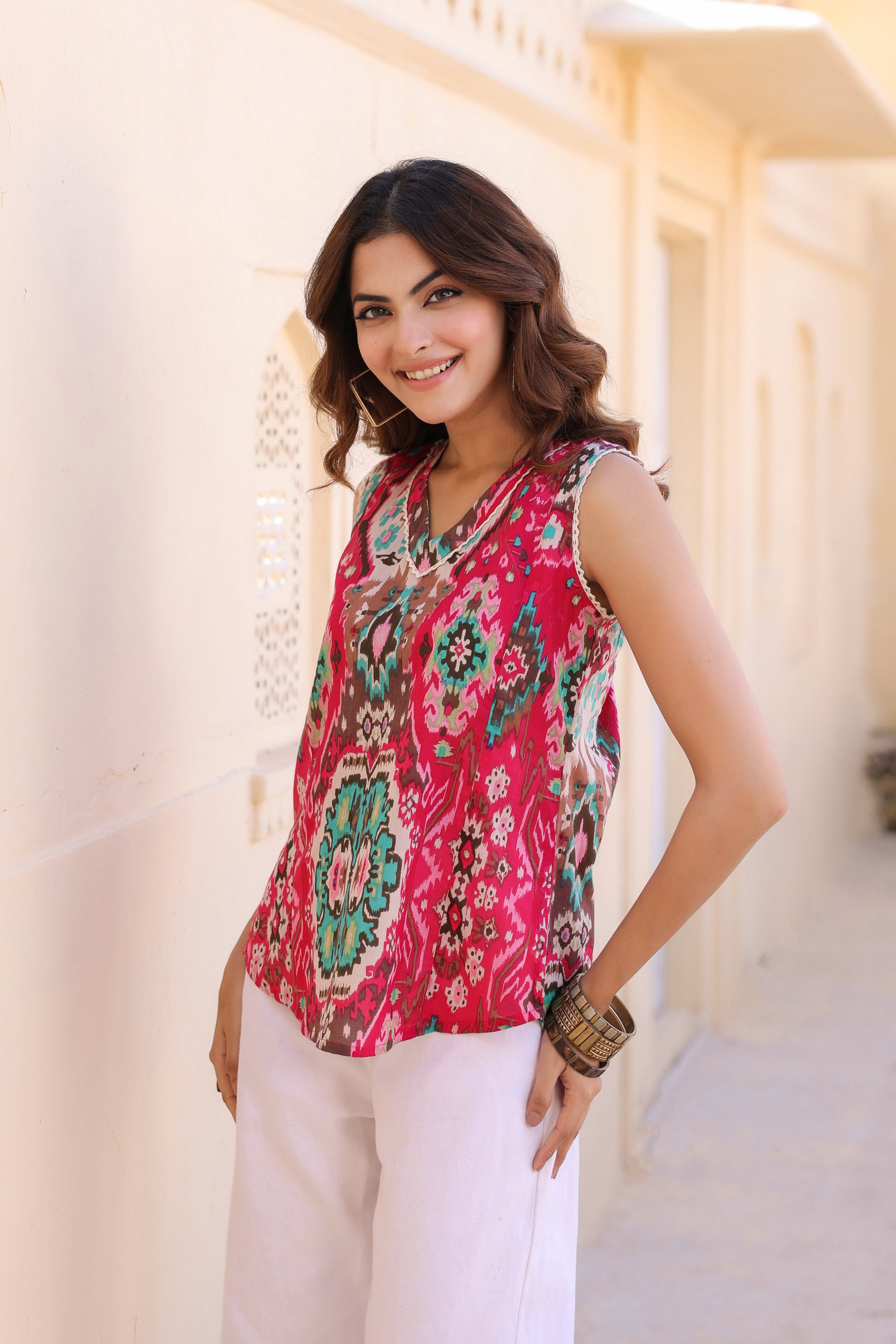 Ethnic Motif Printed Top