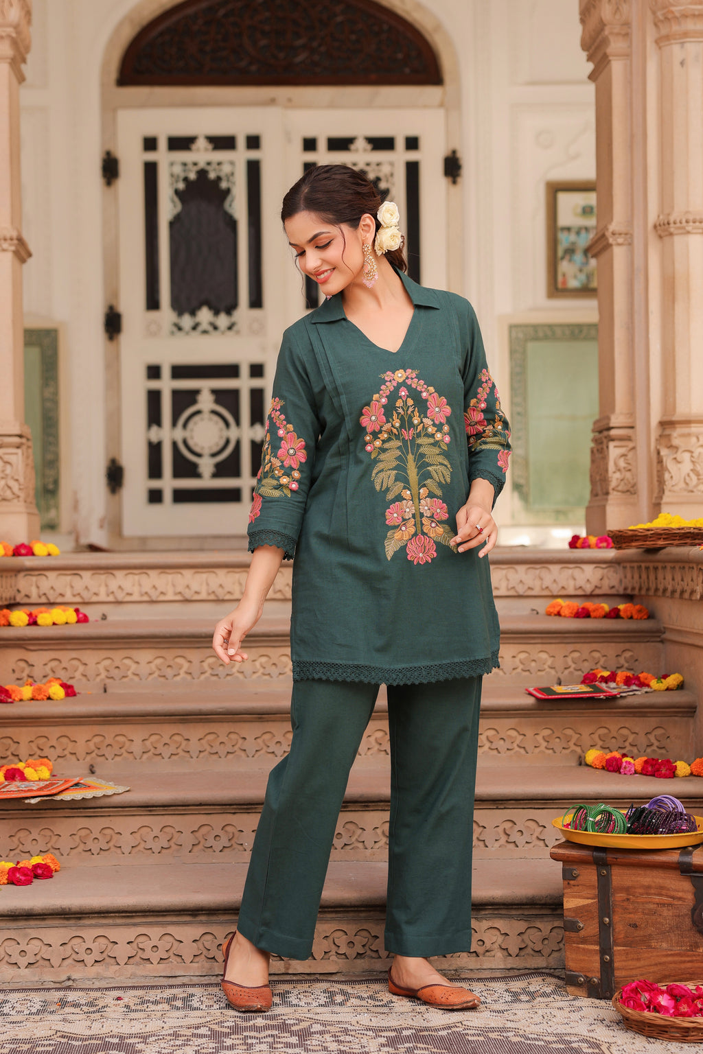 Women's Printed Tunic and Trouser Co-Ord Set