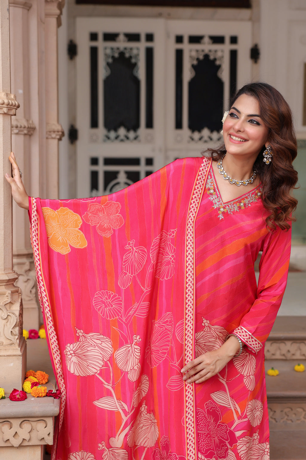 Women Floral Printed Regular Pure Cotton Kurta with Trousers & With Dupatta