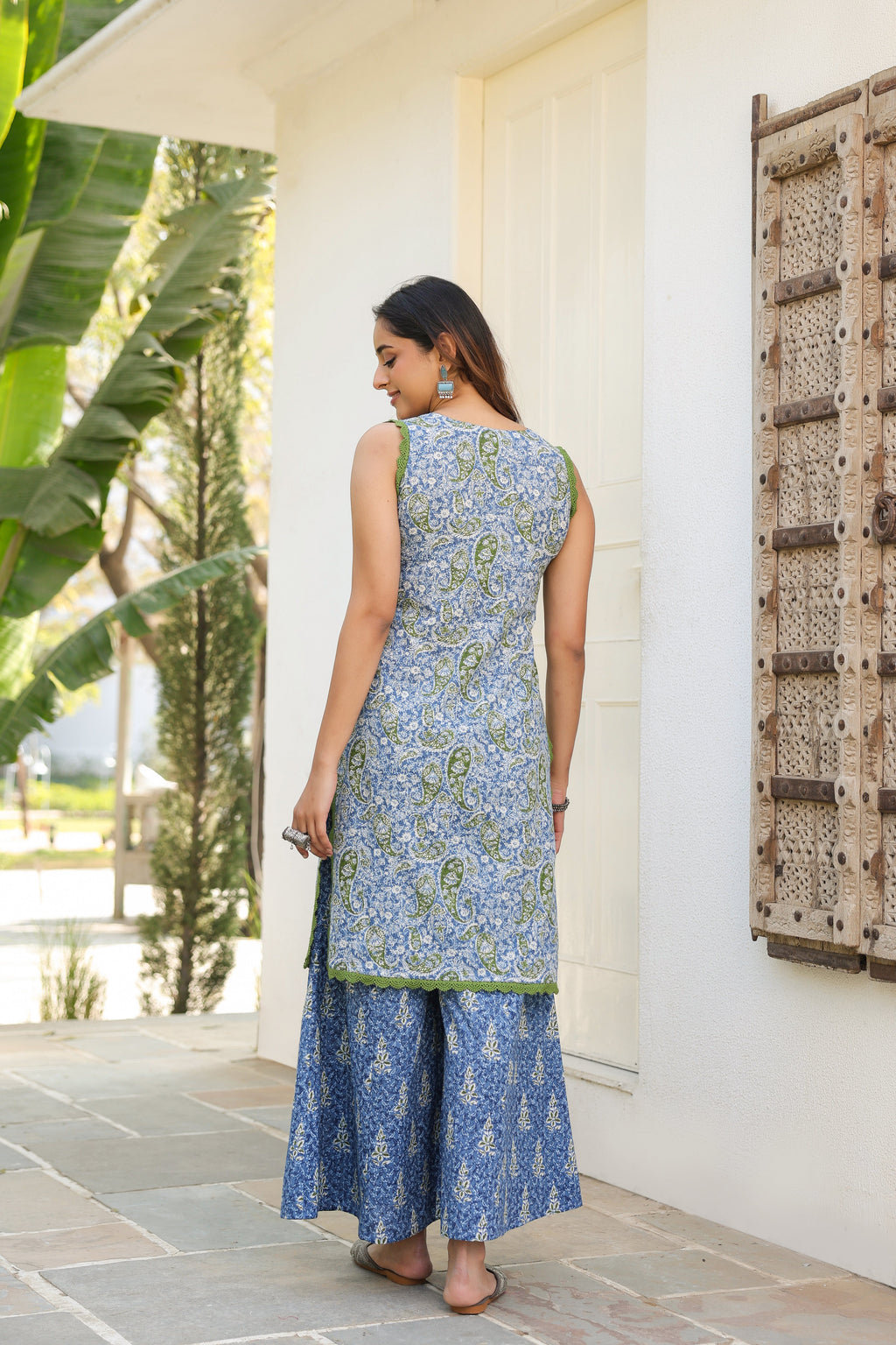 Women Ethnic Motifs Printed Regular Pure Cotton Kurta with Palazzos & With Dupatta